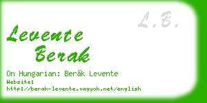 levente berak business card